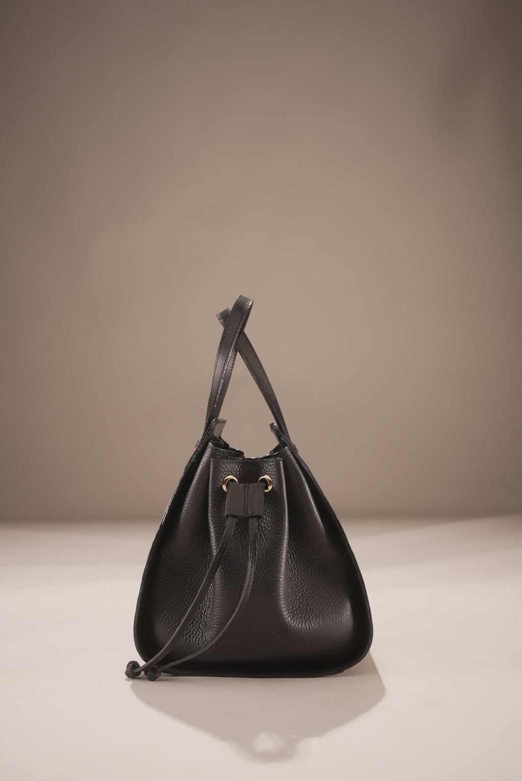 Italian Black Bucket Bag