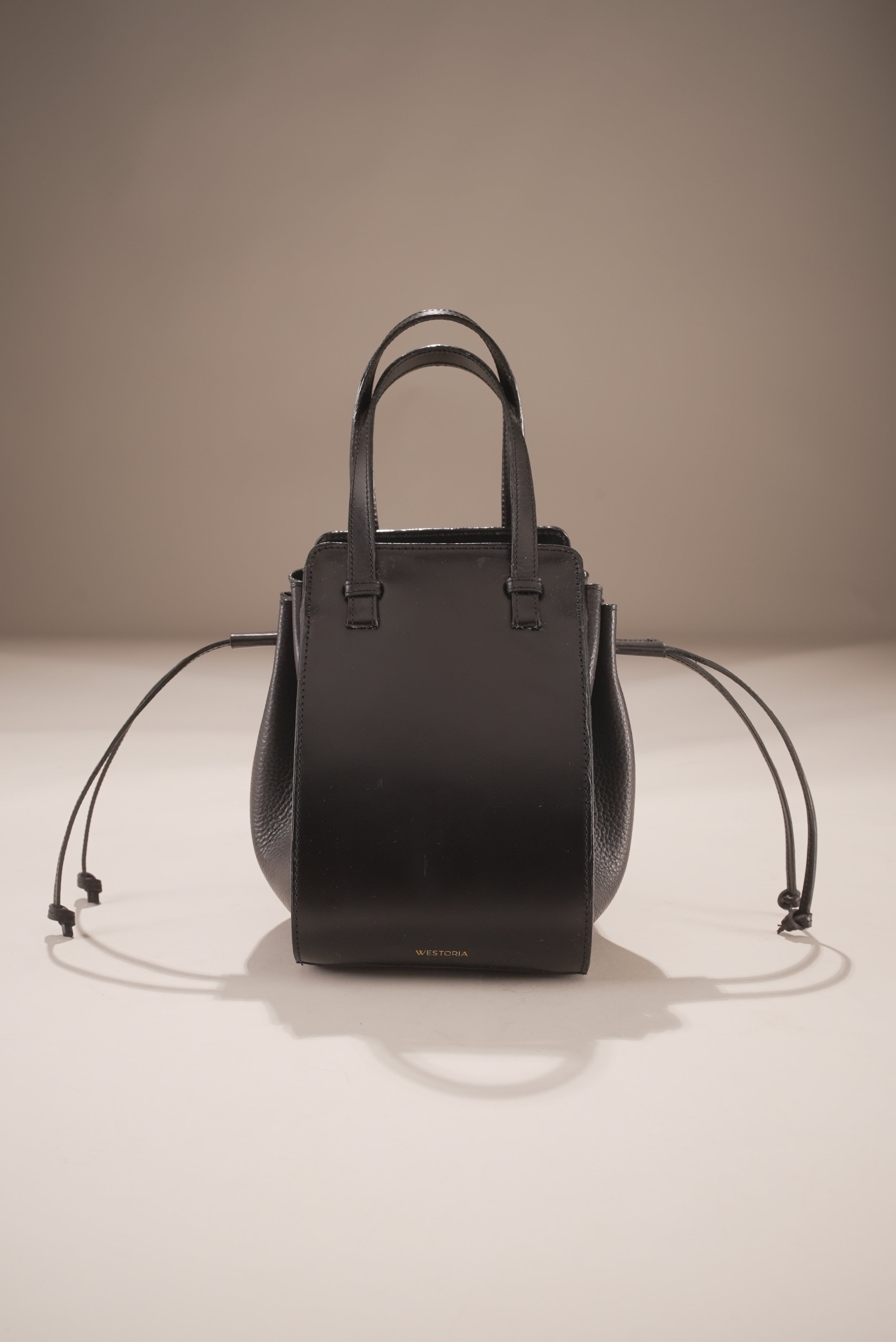 Italian Black Bucket Bag