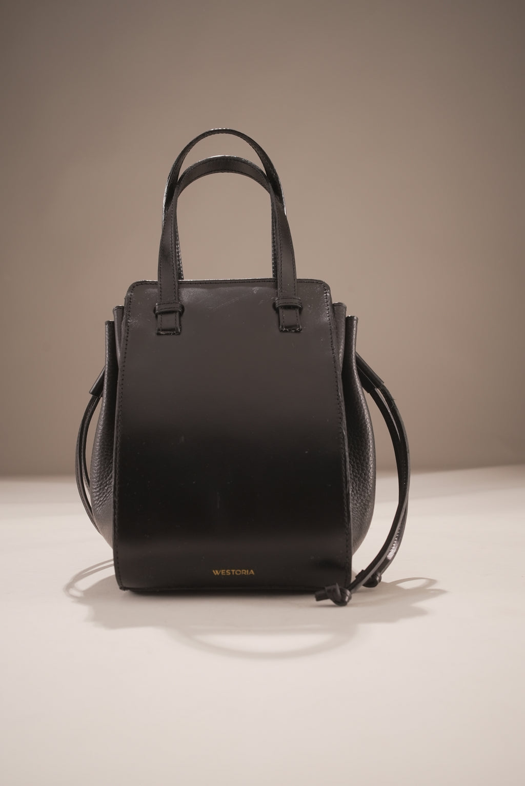 Italian Black Bucket Bag
