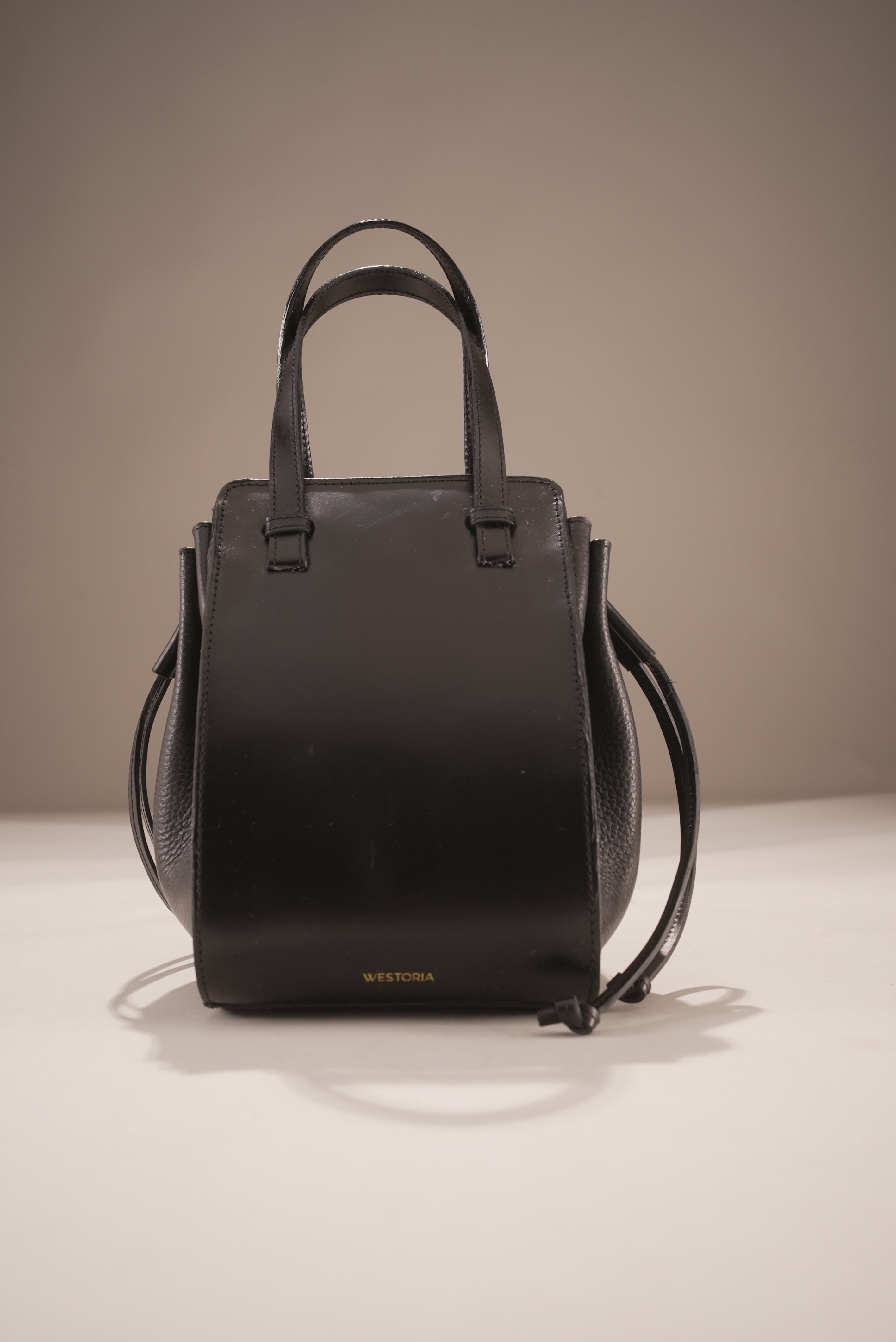 Italian Black Bucket Bag