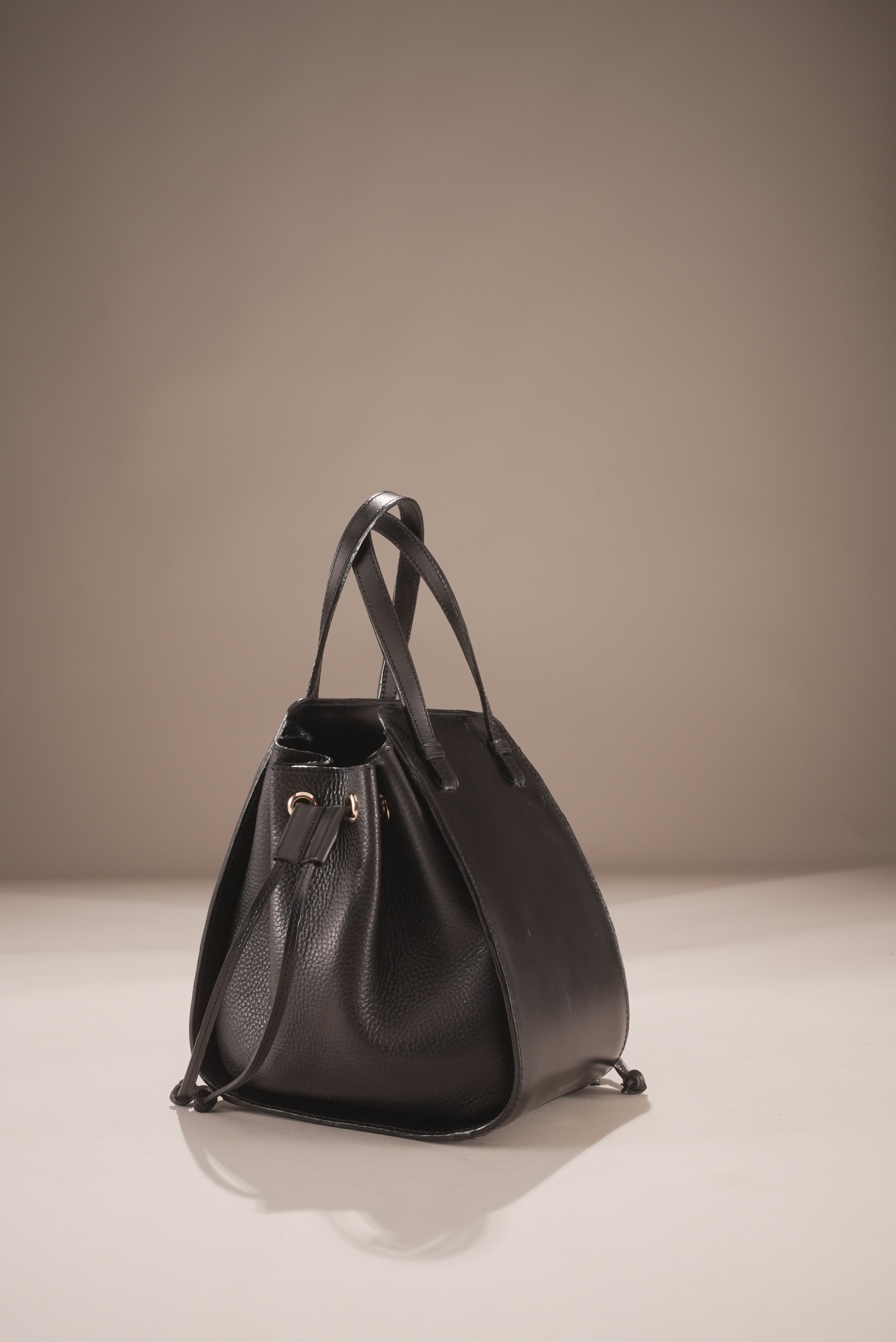 Italian Black Bucket Bag