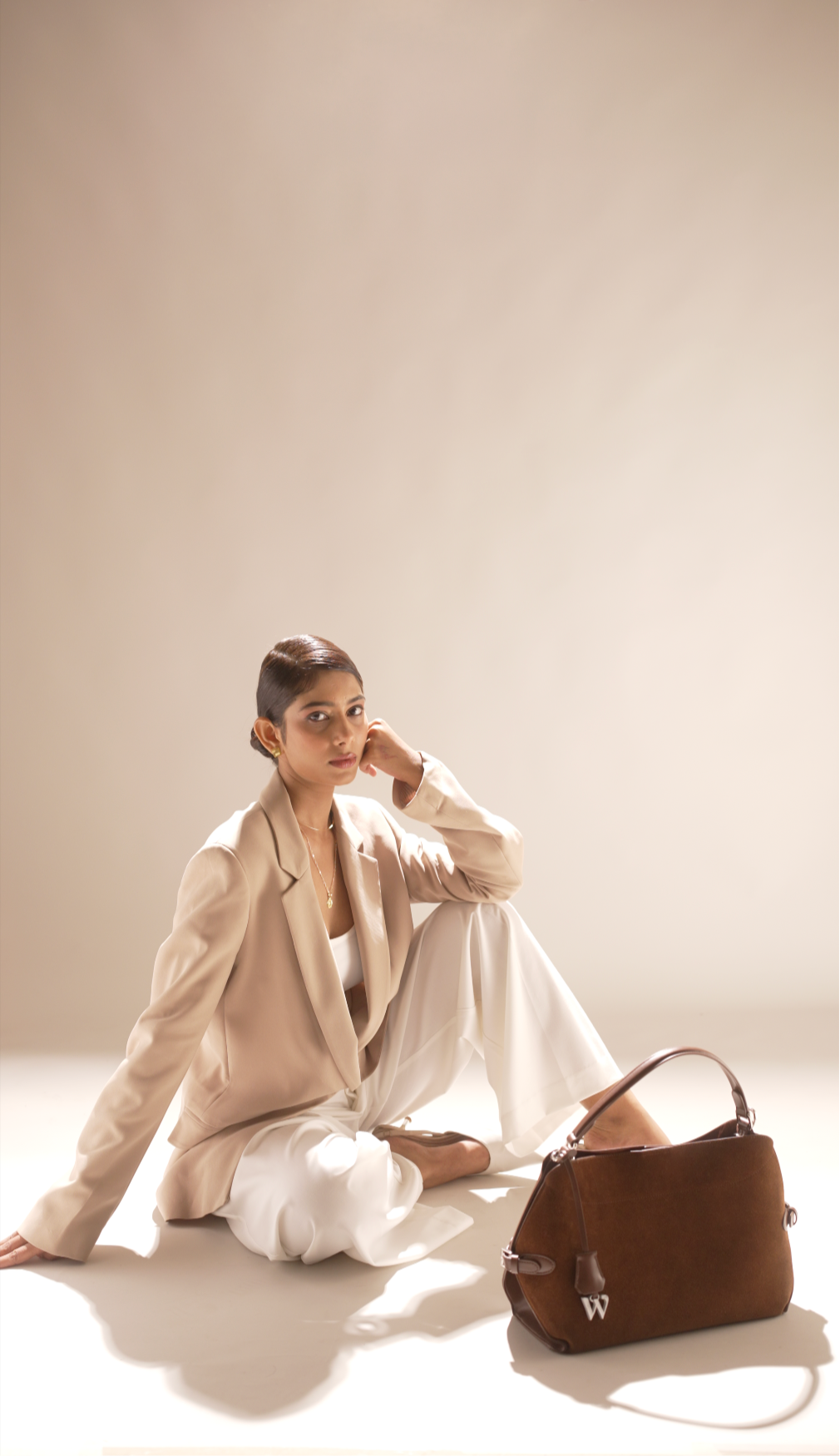 Westoria Chocolate Suede Bag