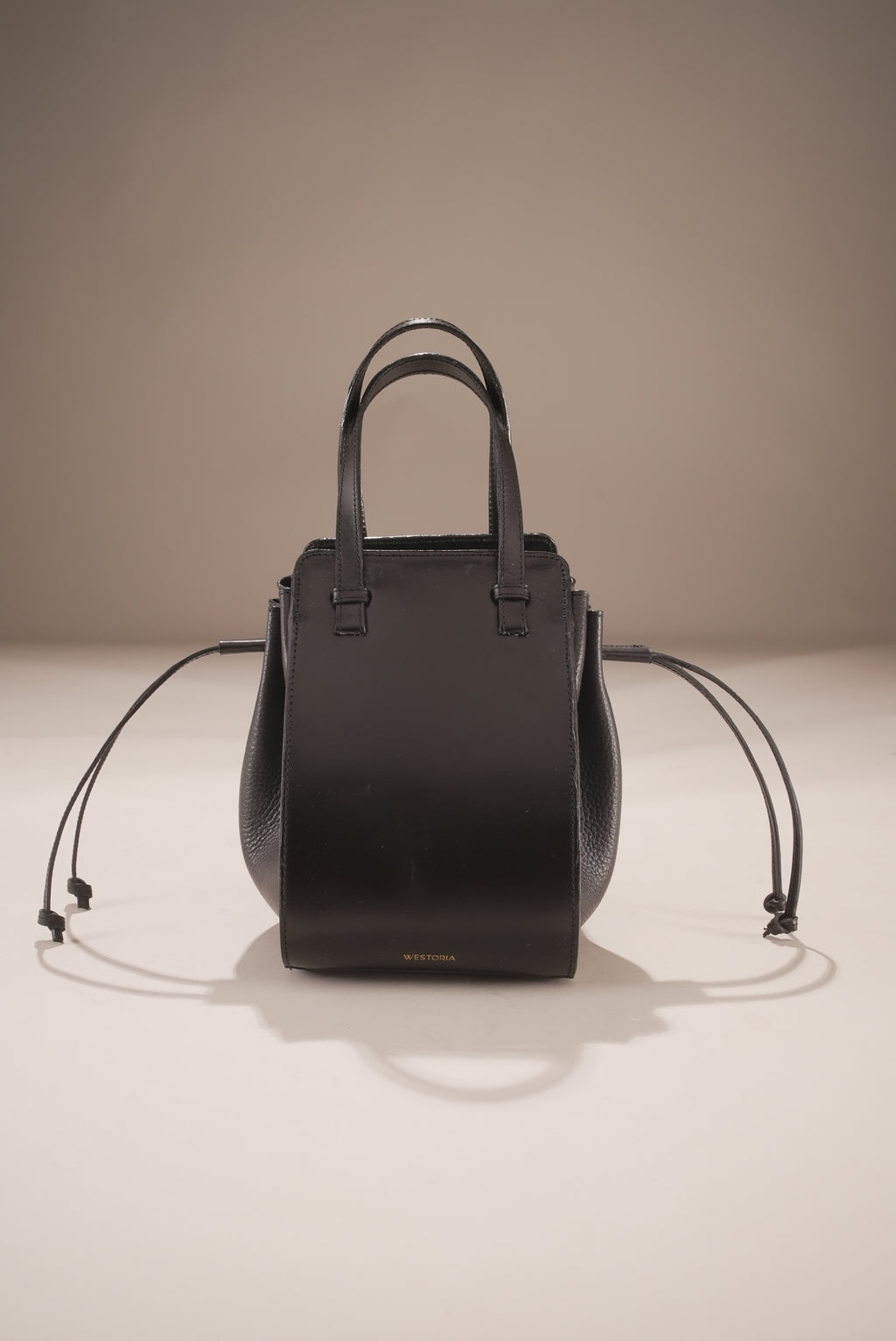 Italian Black Bucket Bag
