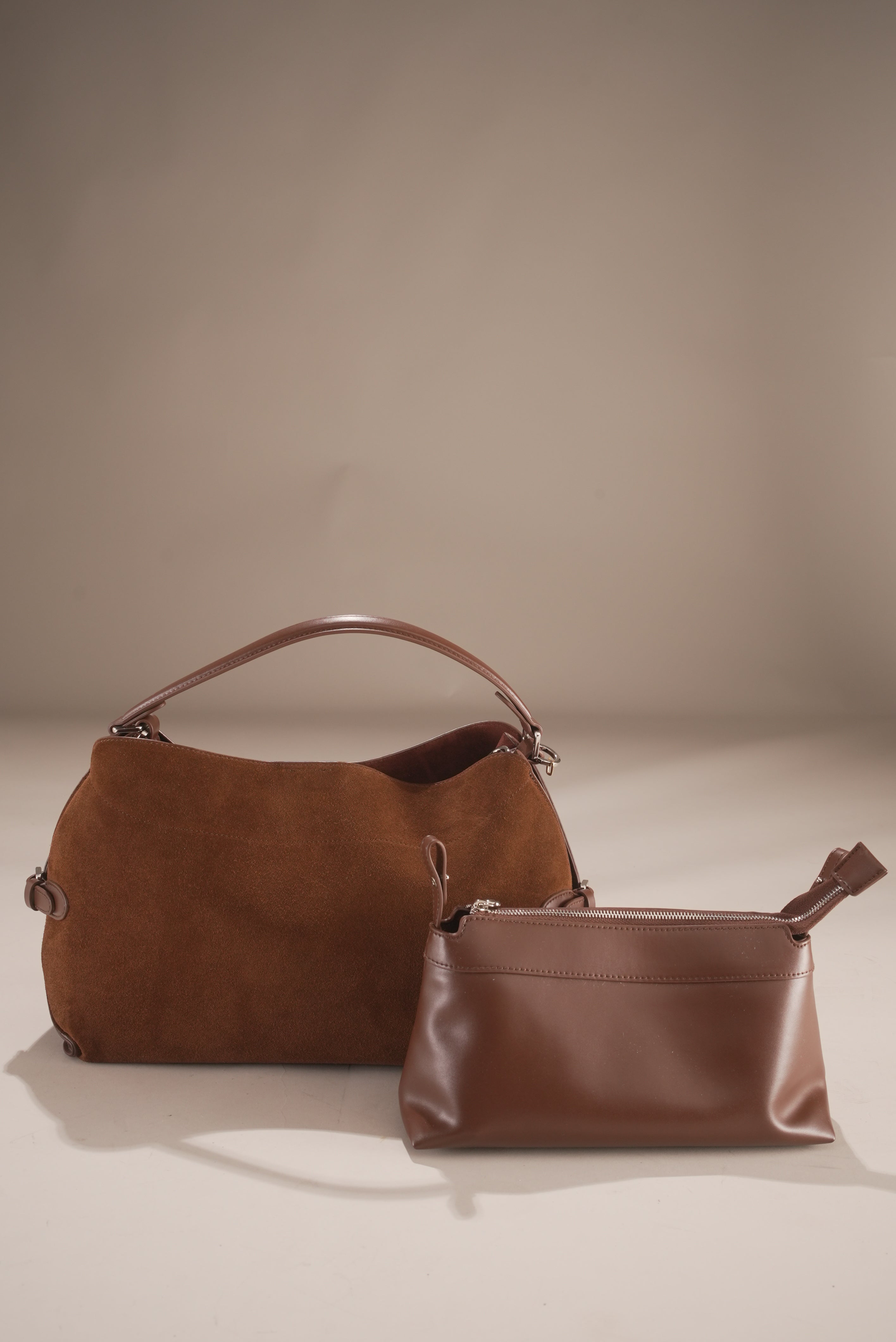 Westoria Chocolate Suede Bag