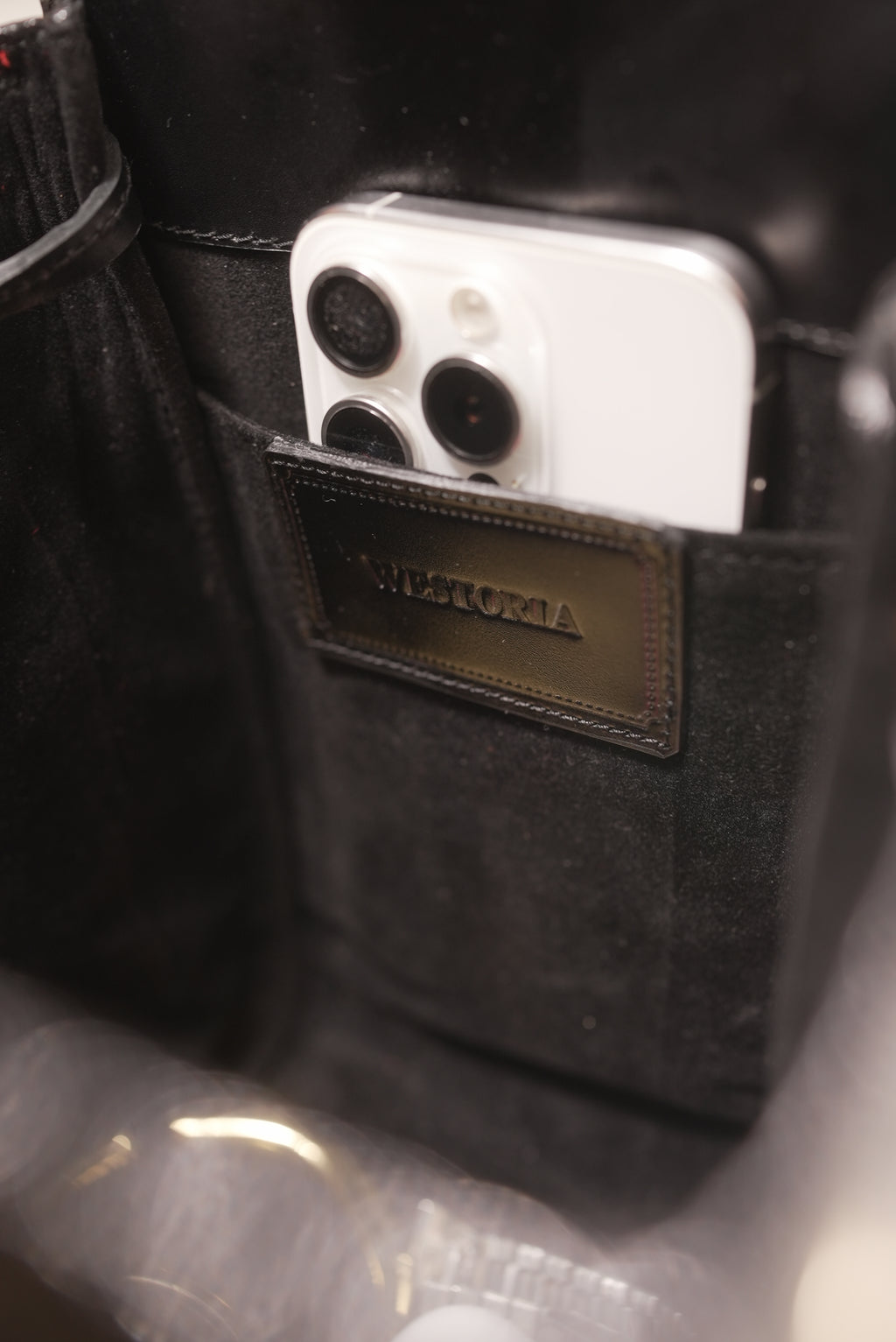 Italian Black Bucket Bag