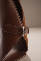 Westoria Chocolate Suede Bag