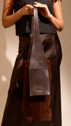 Cocoa Suede Shoulder Bag
