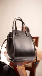 Italian Black Bucket Bag