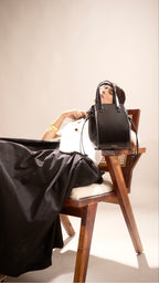 Italian Black Bucket Bag