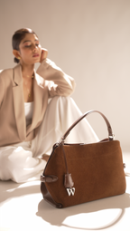 Westoria Chocolate Suede Bag